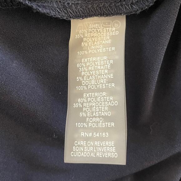 NWT Tommy Hilfiger Dress Sz 6 Collared TwistFront Midi Formal Black Navy Stretch - Picture 5 of 9